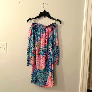Lilly Pulitzer off-the shoulder print dress